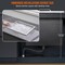 Black-Silver Stainless Steel Drop-In Ice Bin with Drain & Lid